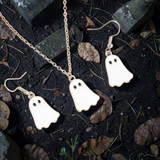 Ghost Necklace/Earring Combo